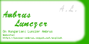 ambrus lunczer business card